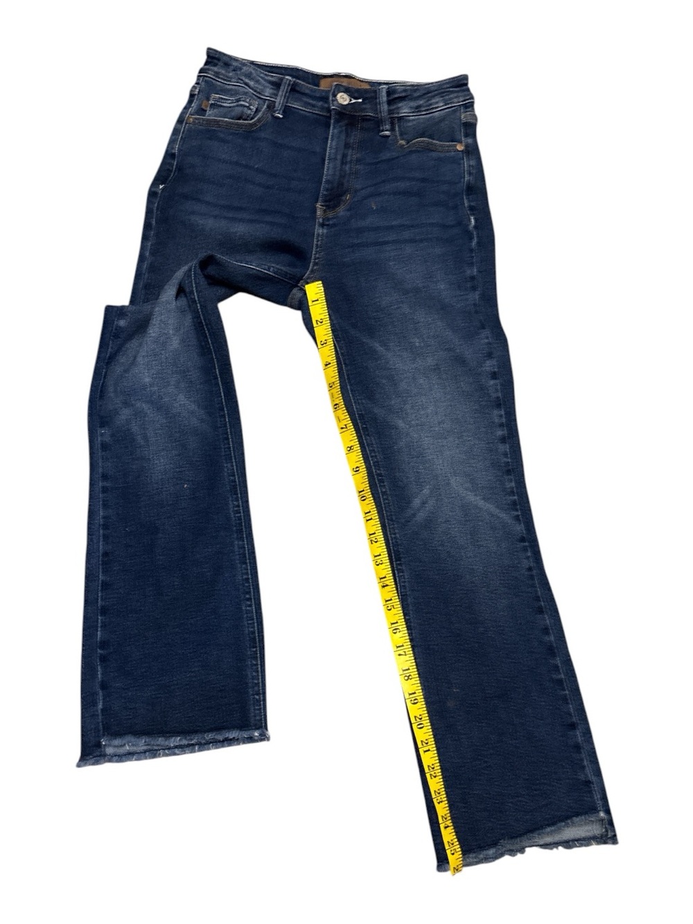 Judy Blue High-Rise Kick Flare Crop Dark Wash Jeans 3/27 - Picture 5 of 13